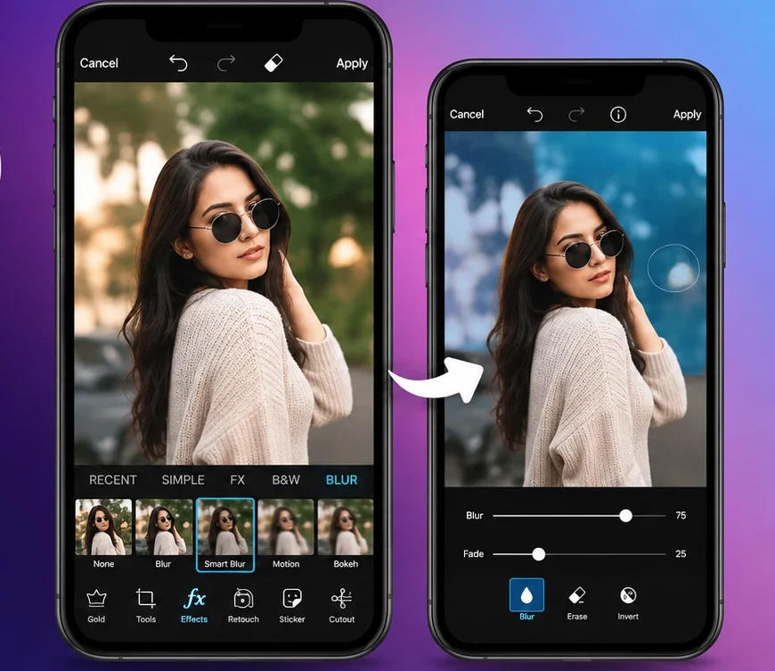 How to blur background in PicsArt step-by-step guide