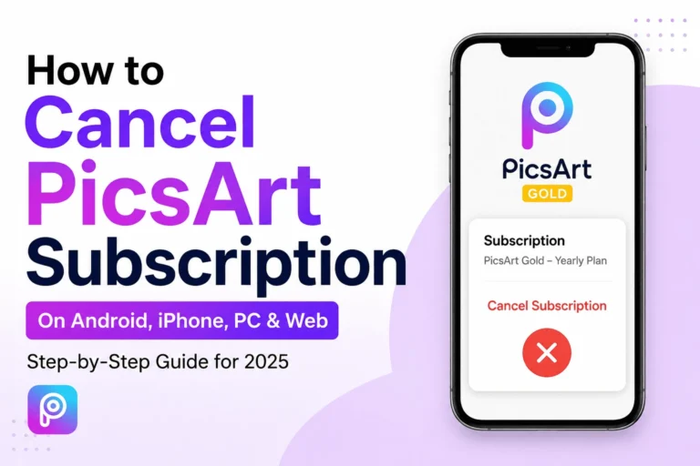 How to cancel PicsArt subscription on Android, iPhone, PC and web