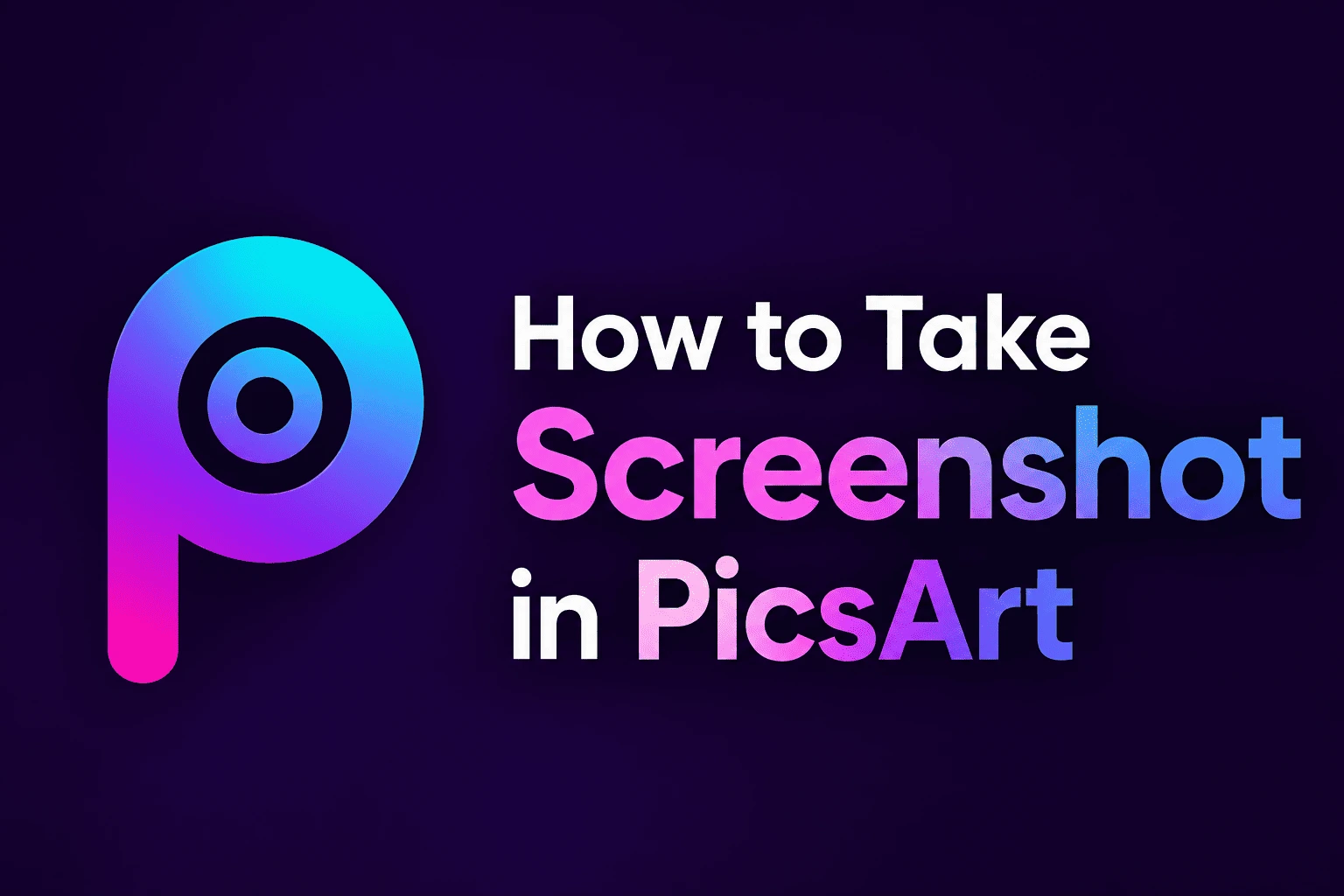 Learn how to take a screenshot while using PicsArt.