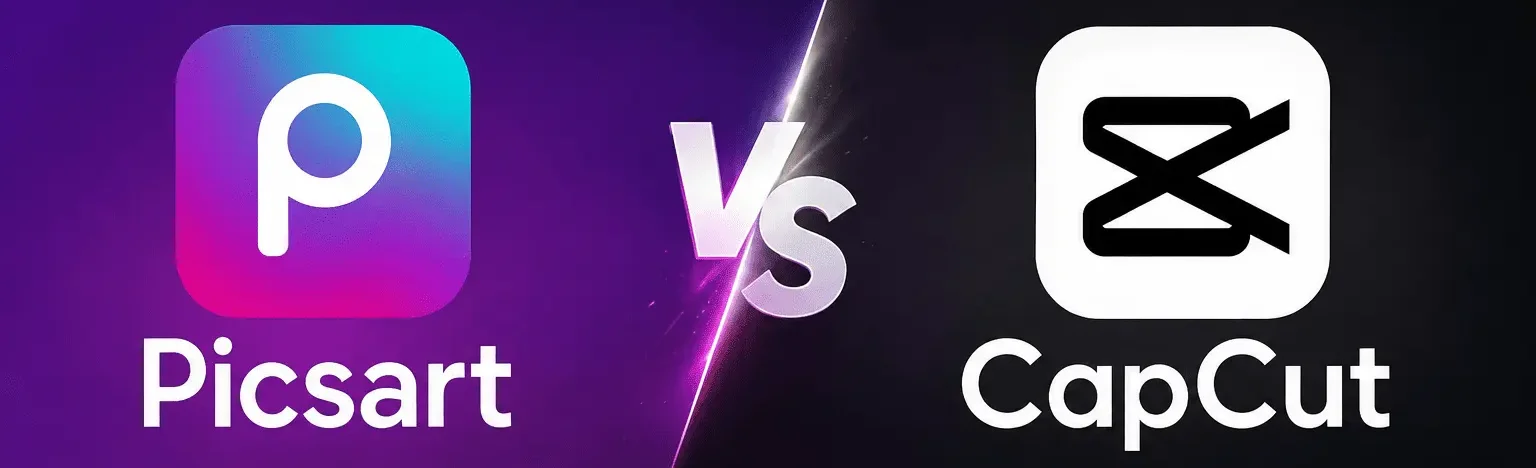 PicsArt vs CapCut logos comparing the best photo editing and video editing apps in 2026